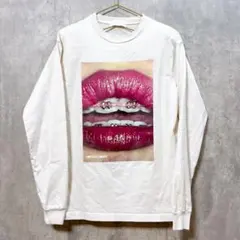 GOD SELECTION XXX リップ プリント 長袖シャツ ロンT