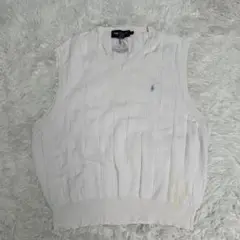 POLO GOLF RALPH LAUREN ゴルフ ニットベスト　ホワイト