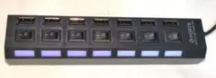 USB 2.0 High Speed Hub 7ポート 個別スイッチ付