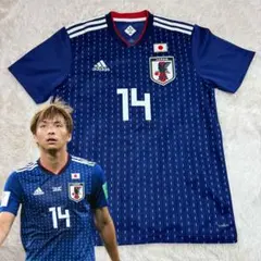 adidas 日本代表 サッカー ユニフォーム 14番 ネイビー