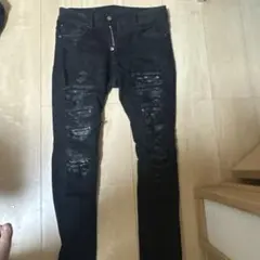 mnml ダメージ加工 ブラックデニムパンツ