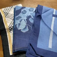 ミッシェルクラン　藍染ハンカチ3枚