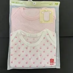 未開封　新品　肌着　ユニクロ　UNIQLO ベビー　70 ロンパース 半袖