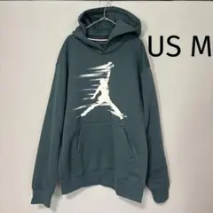 M 新品 ジョーダン スウェット パーカー フーディ ジャンプマン US 緑