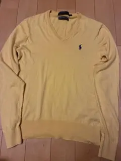 Polo by Ralph Lauren イエロー Vネックニット S