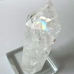 アゼツライト（アゼツルライト） タワー 約89.8mm 虹入り ポイント 水晶