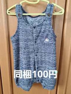 ネイビー ノースリーブロンパース 80cm