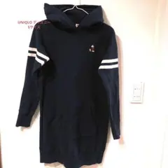 UNIQLO ミッキーマウス フード付きワンピース ネイビー Sサイズ