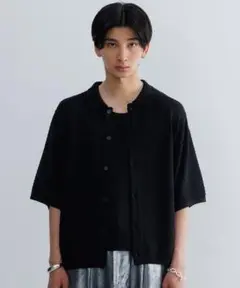 SINSS Half sleeve mesh knit shirt