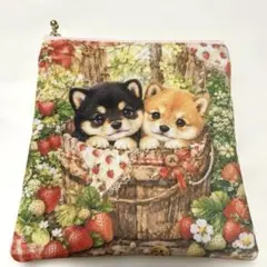 ハンドメイド☆両面パネル☆ファスナーマチ付きポーチ☆可愛いパンダ