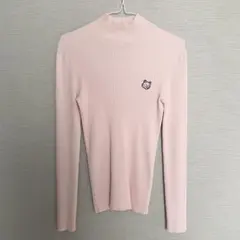 メゾン キツネ ボールド フォックスヘッド パッチ ファイン リブタートルネック