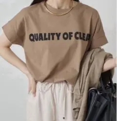 ピュアルセシン　シンプルロゴTシャツ ベージュ