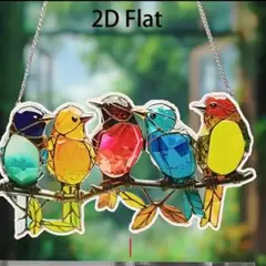 アクリル　サンキャッチャー　鳥　5羽
