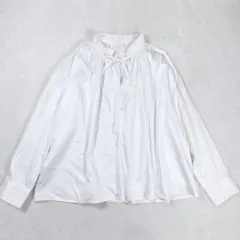 美品 Ballsey ボールジィ ハイカウントサテンネックフリルブラウス 長袖