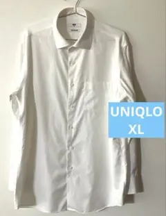 ユニクロ　スーパーノンアイロンシャツ　XL 白 ホワイト　メンズ　長袖