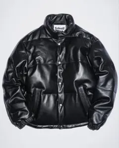 Schott Beauty&Youth別注ブラック レザーダウンジャケットのサムネイル