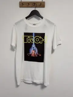 【古着】GU TRON グラフィック Tシャツ ホワイト
