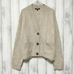UNIQLO ユニクロ (M)　スフレヤーン Vネック ショートカーディガンのサムネイル