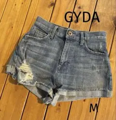 GYDA 折り返しダメージデニムショートパンツ　M
