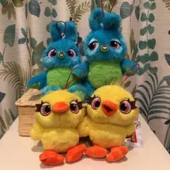 【新品】☆ トイストーリー4 ダッキー&バニー いろいろポーズぬいぐるみ 全4点