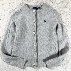 ✨極美品 ポロラルフローレン カシミヤ混 ケーブル ニット カーディガン 現行