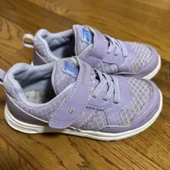 ムーンスターLuvRUSH 紫 スニーカー マジックテープ付き18.0
