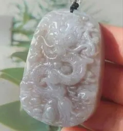 アゲート龍神様　紐ネックレス