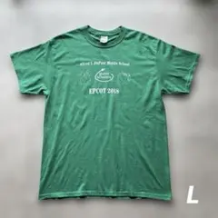 10s アメリカ古着半袖Tシャツ"EPCOT"グリーン L 緑 シンプル USA