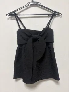 リボン付き黒ビスチェ
