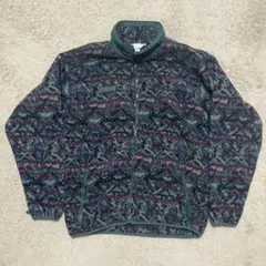 90s USA製 Columbia コロンビア　フリース　総柄　パタゴニア