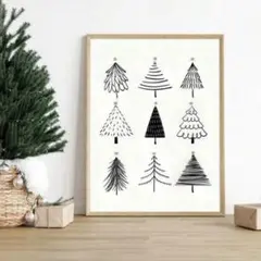 北欧ツリー ポスター 40×60cm 壁掛けインテリア