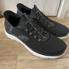 SKECHERS エアクールメモリーフォーム スニーカー ブラック 26.5