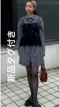 STRIPE SHIRT ROMPERS ワンピース　シャツ　Ameriのサムネイル