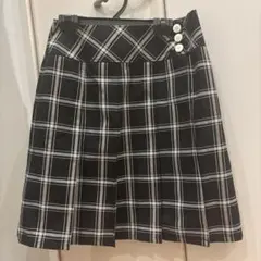 COMME CA ISM プリーツ巻きミニスカート チェック柄