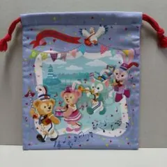 ダッフィー アンド フレンズ ハッピーマーチングファン 巾着