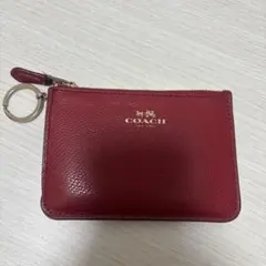 COACH レザー カードケース レッド