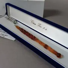825/良品/佐瀬勇/ガラスペン/佐瀬工業所/ブラウン/ケース付きのサムネイル