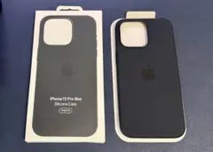 美品 Apple純正 iPhone15 Pro Max シリコンケース ブラック