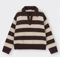 GU パフィータッチスキッパーボーダーニット