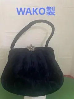 紺色ベルベットハンドバッグ