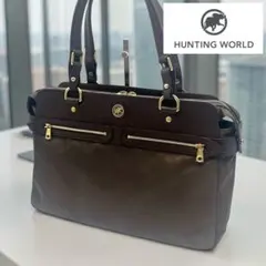 極美品 ハンティングワールド ショルダーバッグ バチューサーパス 黒