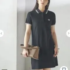 フレッドペリー D3600/ TWIN TIPPED ポロシャツワンピース　黒のサムネイル