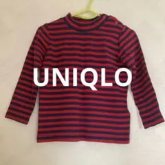 ユニクロ　リブハイネック　ボーダー　男の子　女の子　長袖Tシャツ