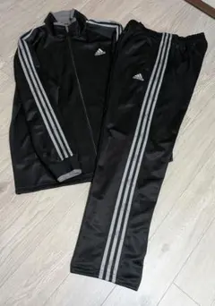 12【美品】adidas アディダス ジャージ セットアップ M 黒 - メルカリ