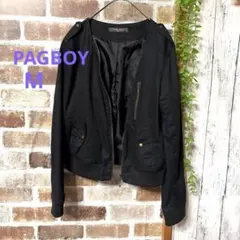 PAGEBOY ブラック ジャンパー☆ブルゾン☆黒☆ジップアップ☆M