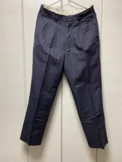 STILL BY HAND ネイビー系チェック スラックスのサムネイル