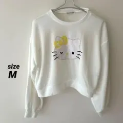 サンリオ　ハローキティ ミミィ　クロップド丈　スウェット　トレーナー　薄手　M
