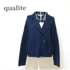 美品✨️qualite ミラノリブ テーラードショートジャケット カーディガンのサムネイル