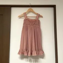 axes femme ワンピース ピンク フリル レース ビジュー フェミニンのサムネイル