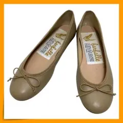 【美品】　ファルファーレ　(22.5) 　パンプス　アーモンドトゥ　リボン